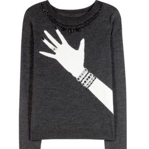 Alice & Olivia Ring Hand Wool Blend Sweater SZ M